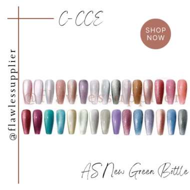 [1SET=30WARNA] AS NAIL GEL POLISH 15ML BOTOL HIJAU GREEN BOTTLE 1 SET / KUTEK GEL SET 15ML MRK AS CC