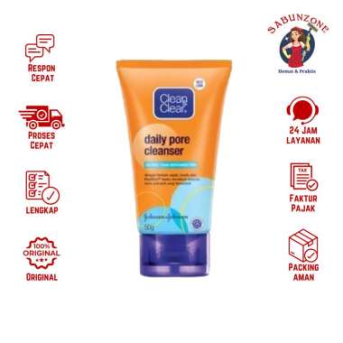 Sabun Cuci Muka Clean & Clear Daily Pore Cleanser Apple 50 gr