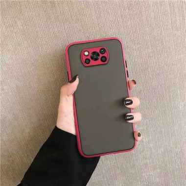 Case Xiaomi Poco X3 NFC Ultra Hard Soft Case Aero Frosted Matte Original Case Poco X3 NFC Merah