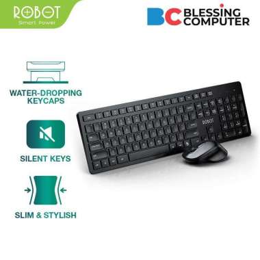 Keyboard Mouse Wireless Combo Robot KM4000 Black