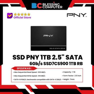 SSD PNY 1TB 2.5" SATA 6Gb/s SSD7CS900 1TB RB