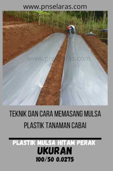 PLASTIK MULSA HITAM SILVER UKURAN 100/50/0.0275 PER 1ROLL