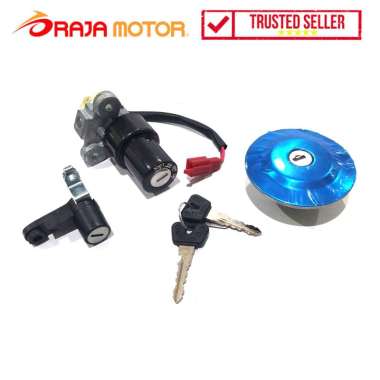 Raja Motor Set Kunci Kontak Kunci Jok Lengkap dengan Tutup Tanki Yamaha Vixion Lama