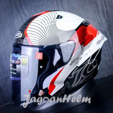HELM NJS KAIROZ GT NUSANTARA | BROOKLYN WHITE | SINGLE VISOR (MICROL - L