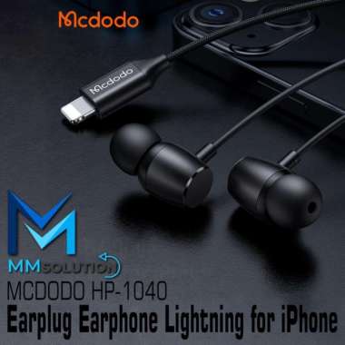 MCDODO HP-1040 Earphone Earbuds Audio Lightning iPhone 13 Call Music Hitam