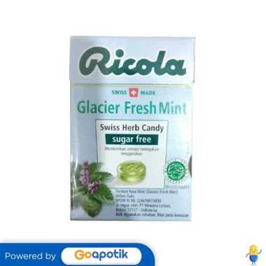 RICOLA SUGAR FREE GLACIER FRESH MINT PACK 27.5 GRAM