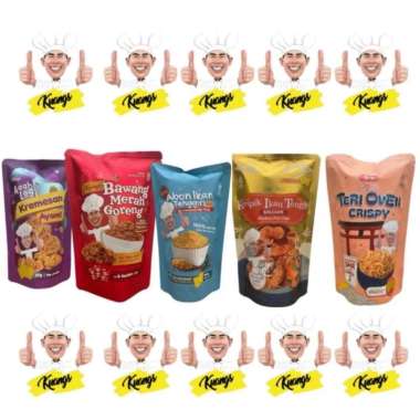KUANGS Teri Oven Crispy//Kremesan Ayam//Abon Ikan Tenggiri//Keripik Ikan Tenggiri Snack Cemilan Seha