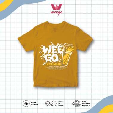 WEEGO - Kaos Anak Lengan Pendek - Motif Original Weego - Unisek Untuk Anak Laki Laki Perempuan Usia 