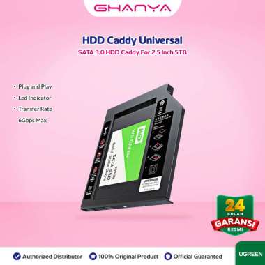 UGREEN SSD HDD Caddy Slim 9.5mm UGREEN Sata DVD Slot Hardisk 2.5" SSD 5TB 70657