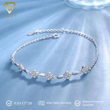 Lore Jewellery - Gelang Moissanite Lapis Emas 18k - Aiyana Silver Moissanite Bracelet [After Sales W