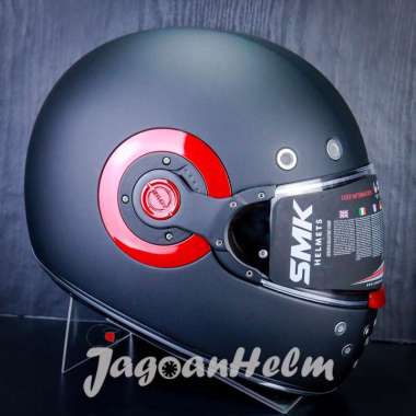 SMK HELM RETRO SOLID MA230 | MATT BLACK | CLASSIC SINGLE VISOR - XL