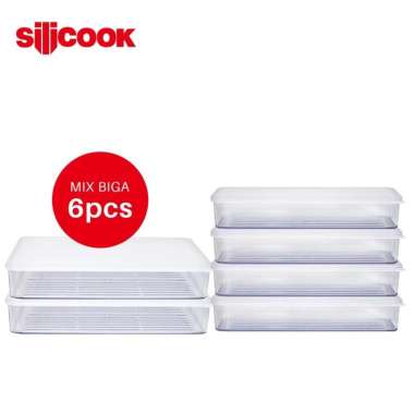 Silicook Mix Set Food Container Biga (2x1900ml + 4x850ml)