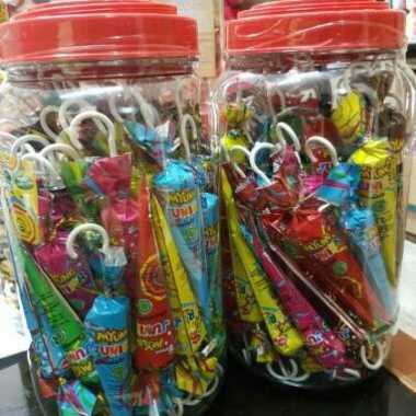 Permen Coklat Payung Junior Chocolate Wafer Umbrella Permen jadul isi 60 pcs