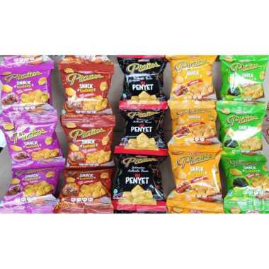 Snack Kentang Kerupuk Kentang Piatos Piattos Sapi Panggang Rentengan 10x20 gr Rumput laut