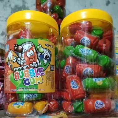 permen karet bubble gum bentuk soft drink fanta coca cola sprite isi 50pcs