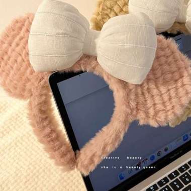 TS01-BD0131 Bandana disney Bando motif mickey minnie besar Bando anak motif lucu Bando korea PINK