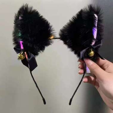 BD096 Bando telinga kucing lonceng bando nekomimi lampu bando cosplay telinga kucing bando korea HIT