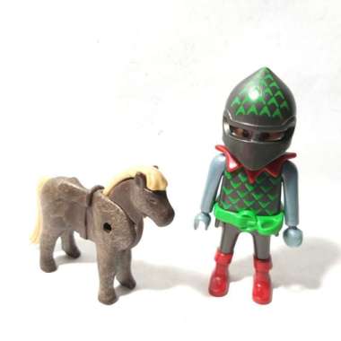 Lego Playmobil Soldier Warrior Knight Ksatria Kuda Horse 1993 Old Toys