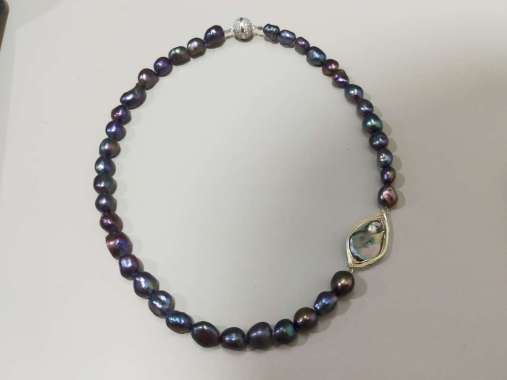 Kalung Mutiara Baroque Hitam - Ellyhan Jewelry KALUNG