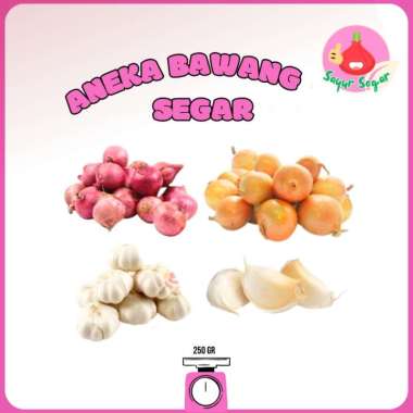 Sayur Segar - Bawang Segar /Bawang Merah /Bawang Putih /Bombay 250 gr Putih