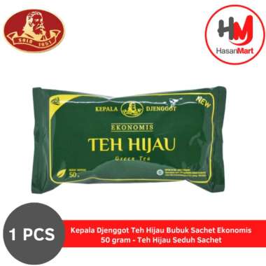 Kepala Djenggot Teh Hijau Bubuk Sachet Ekonomis 50 gram - Teh Hijau Seduh Sachet [ 1 PCS ]