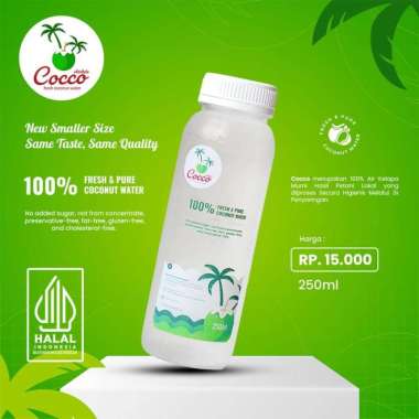 1 Botol Cocco Fresh Air Kelapa Muda Murni 250Ml