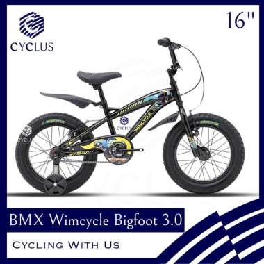 Sepeda BMX Anak Laki Laki Wimcycle Bigfoot Ban Besar Jumbo 16 Inch Kokoh Berkualitas