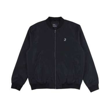 3Second Men's Bomber Jacket Regular Fit Taslan Sirius OL-C031124 Black S