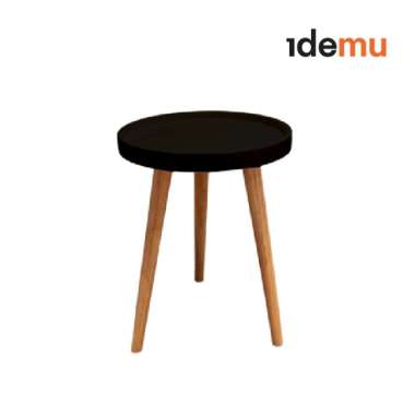 IDEMU by VIVERE - Verde Round Side Table Meja Sudut Bulat Black