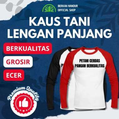 Kaos Tani Lengan Panjang Kaos Sawah Kaos Berkebun (Warna Random) Kaos Berkebun Kaos Petani
