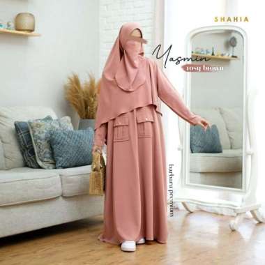Gamis Set Yasmin | Gamis elegan | Gamis Trendy M Army jumbo