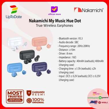 Nakamichi My Music Hue Dot True Wireless Bluetooth Earphones Pink