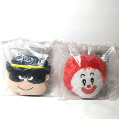 Maskot Mcd Ronald Hamburglar Plush Doll Boneka Happy Meal Ganci Toys