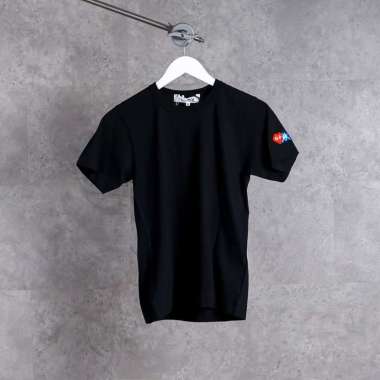 Kaos CDG PLAY DOUBLE NEW HEART SIDE BLACK TSHIRT 100% ORIGINAL L