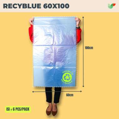 Plastik Sampah Biru Besar, Tebal 35 Micron, 30x45, 40x60, 50x75, 60x100, 90x120, 80x100, isi 250gr P