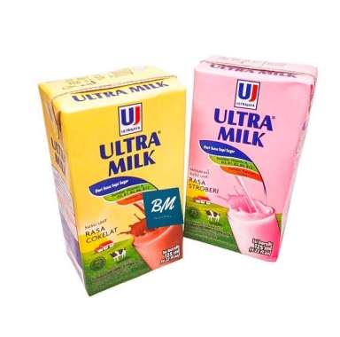 Susu Ultra 125ml / Susu UHT Susu Ultra 125ml Stroberi