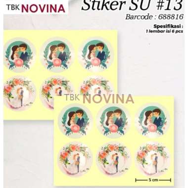 [ 1 LEMBAR ] STIKER WEDDING STIKER WED-13