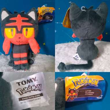 boneka pokemon litten nintendo plush doll takara tomy poke rare newtag B