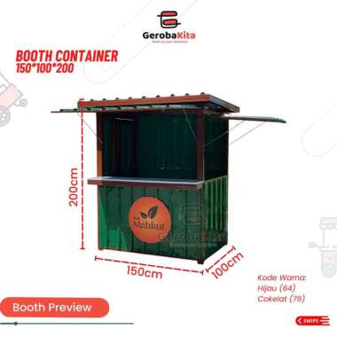 Booth Container 150x100x200 Dengan Lantai