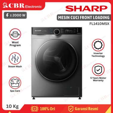 Mesin Cuci SHARP FRONT LOADING 10 KG FL1410MSX