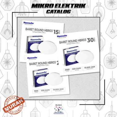 Lampu Downlight LED HANNOCHS Baret Round HBR03 Cahaya Putih 20watt