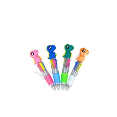 Mini Pulpen Ballpoint Bolpen Cetek Mekanik Dinosaurus 4 warna