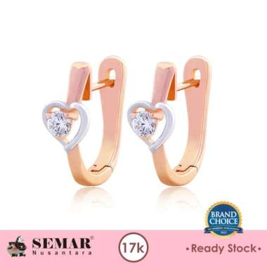 Anting Jepit Sweety Love Rose White Gold 17K Semar Nusantara