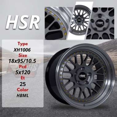 Velg mobil bmw ring 18 pcd 5x120 Hsr Xh1006 model baru