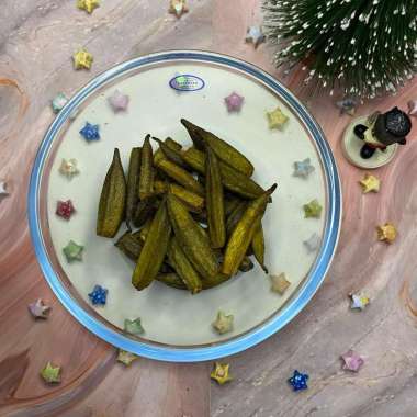 Keripik Okra Grade B Keripik Sayur Cemilan Makanan Ringan Sehat 500gr