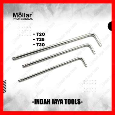 MOLLAR Kunci L Bintang T20 T25 T30 Panjang Long Torx Key Star Mirror T30