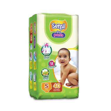 Sensi Dry Pants S40 M34 L30 XL24 XXL22 Popok bayi celana pampers bayi S40