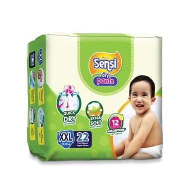 Sensi Dry Pants S40 M34 L30 XL24 XXL22 Popok bayi celana pampers bayi XXL22