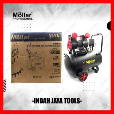 MOLLAR AC1535BP-R Kompresor Angin SILENT 1 HP 35 Liter Oilless - Oiless Tanpa Oli Compressor Udara