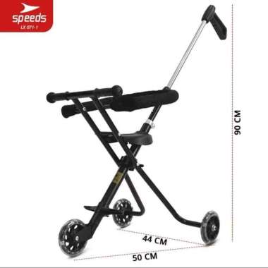 Stroller bayi roda 5 kereta dorong lipat Hitam